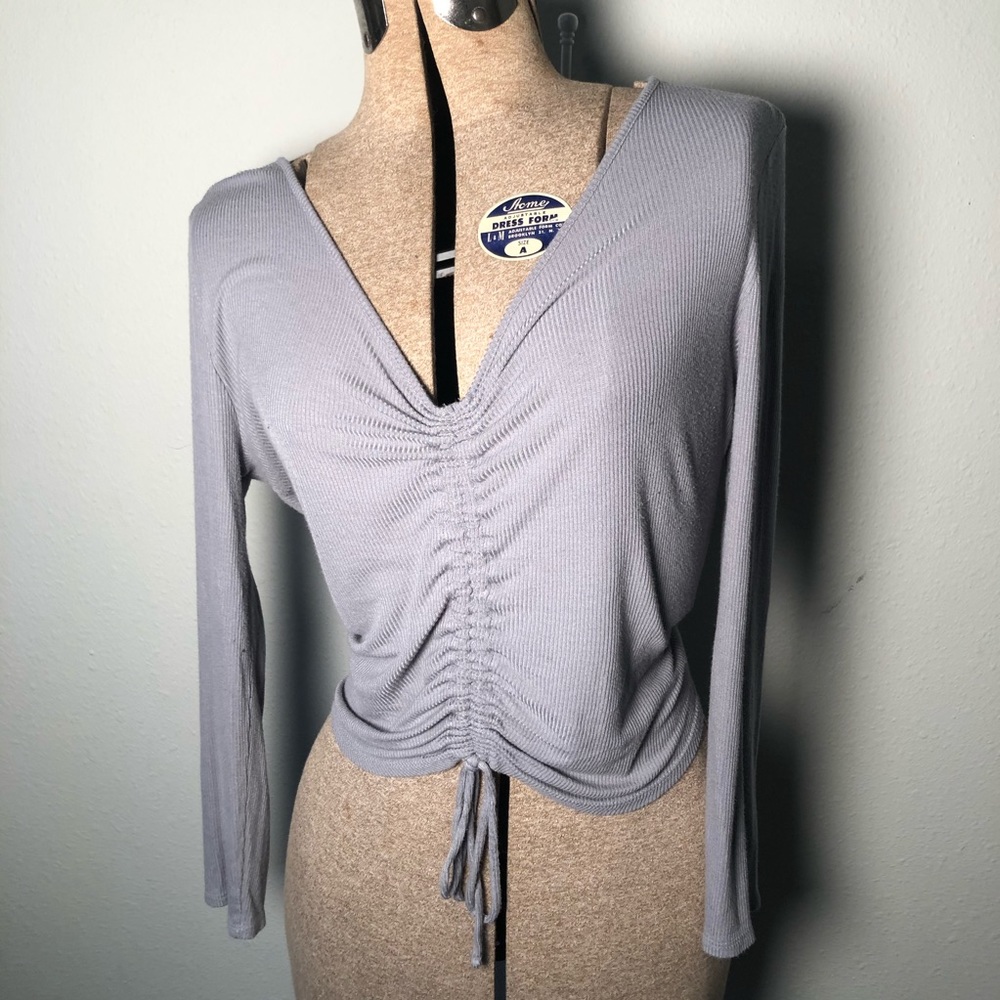 GRAY SINCH FRONT LONG SLEEVE